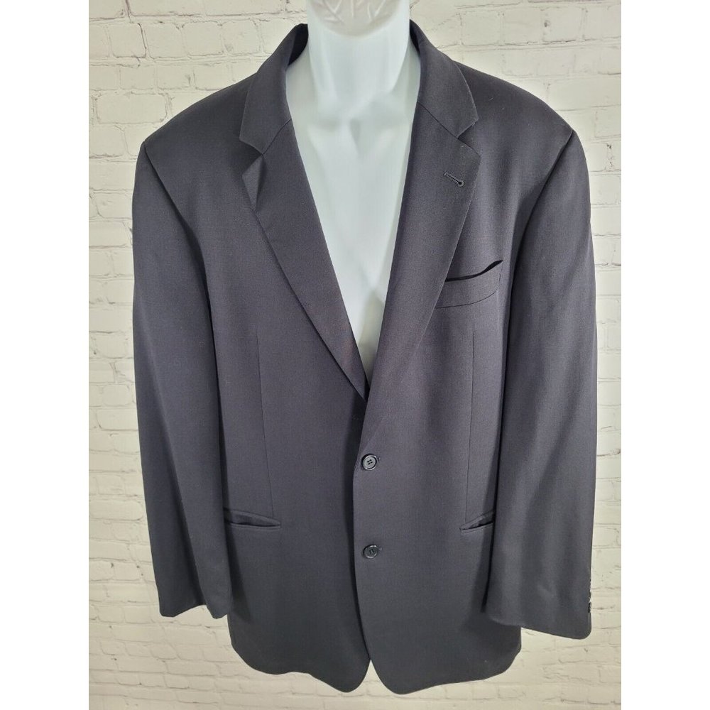 Hugo Boss 100% Schurwool Virgin Wool Dark Blue 2 Piece Blazer Coat Jacket 42L